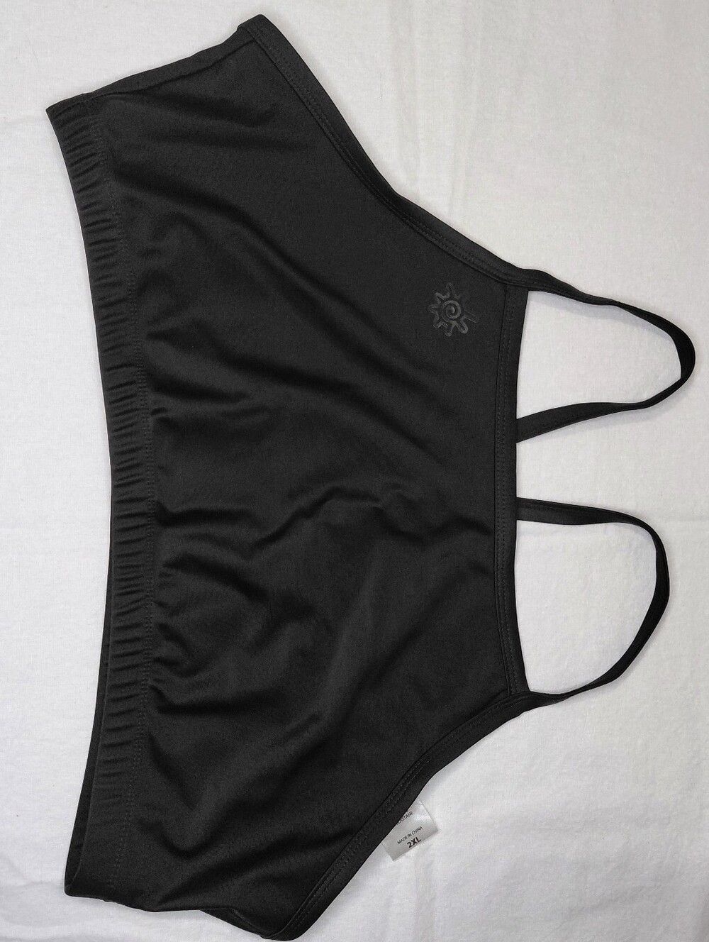 UVSkinz XXL Classic Black Crisscross Back Bikini Top - Women's Swim UPF 50+ - Picture 10 of 11